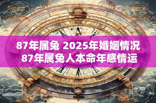 87年属兔 2025年婚姻情况 87年属兔人本命年感情运 2025
