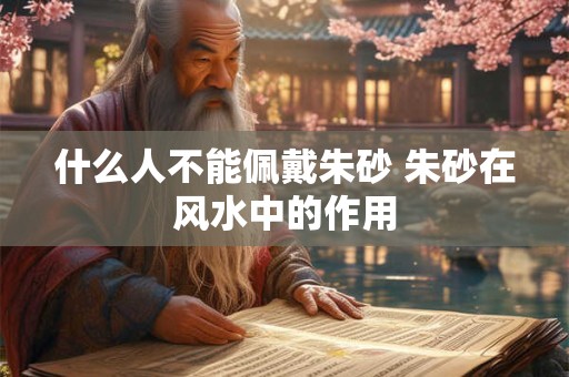 什么人不能佩戴朱砂 朱砂在风水中的作用