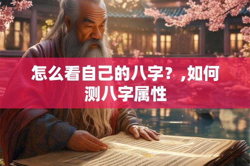 怎么看自己的八字？,如何测八字属性