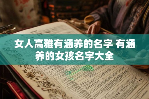 女人高雅有涵养的名字 有涵养的女孩名字大全