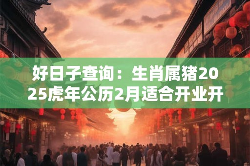 好日子查询：生肖属猪2025虎年公历2月适合开业开张吉日