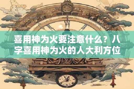喜用神为火要注意什么？八字喜用神为火的人大利方位