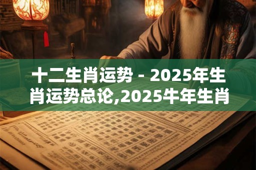 十二生肖运势 - 2025年生肖运势总论,2025牛年生肖运势全解