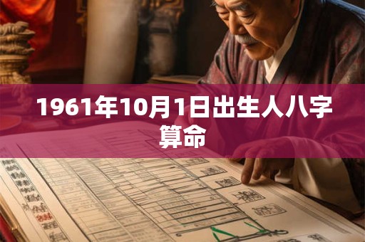 1961年10月1日出生人八字算命 1961年10月1日出生人八字算命
