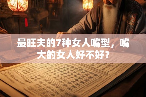 最旺夫的7种女人嘴型，嘴大的女人好不好？