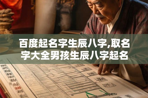 百度起名字生辰八字,取名字大全男孩生辰八字起名