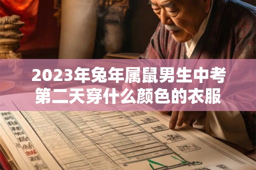 2023年兔年属鼠男生中考第二天穿什么颜色的衣服