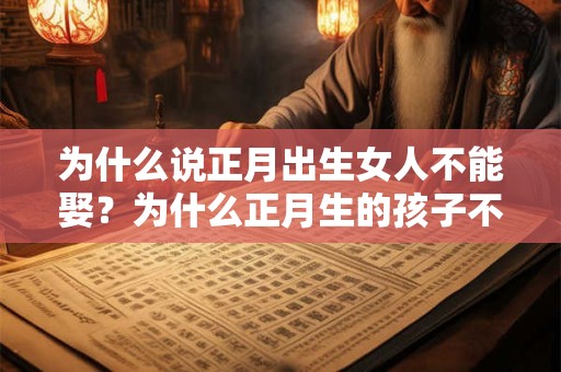 为什么说正月出生女人不能娶？为什么正月生的孩子不好？