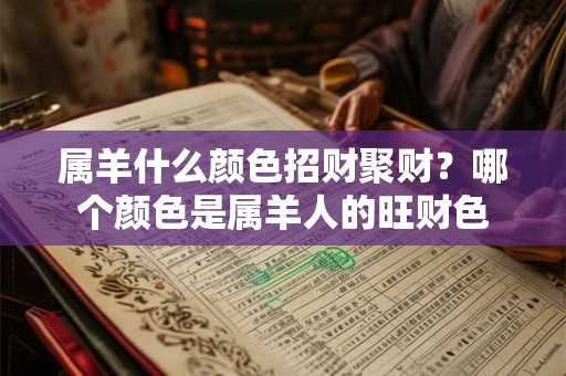 属羊什么颜色招财聚财？哪个颜色是属羊人的旺财色