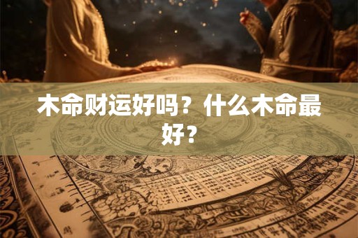 木命财运好吗？什么木命最好？