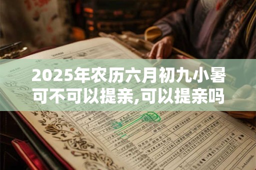 2025年农历六月初九小暑可不可以提亲,可以提亲吗？
