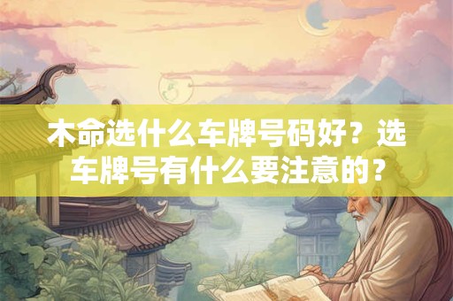 木命选什么车牌号码好?选车牌号有什么要注意的? 木命选什么车牌号码好?选车牌号有什么要注意的?