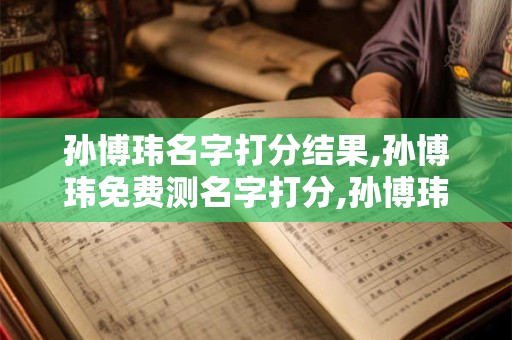 孙博玮名字打分结果,孙博玮免费测名字打分,孙博玮周易免费测名字打分