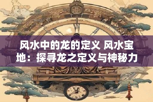 风水中的龙的定义 风水宝地：探寻龙之定义与神秘力量