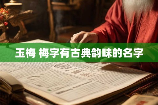 玉梅 梅字有古典韵味的名字