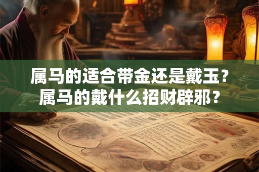 属马的适合带金还是戴玉？属马的戴什么招财辟邪？