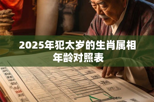 2025年犯太岁的生肖属相 年龄对照表