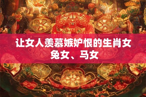 让女人羡慕嫉妒恨的生肖女 兔女、马女