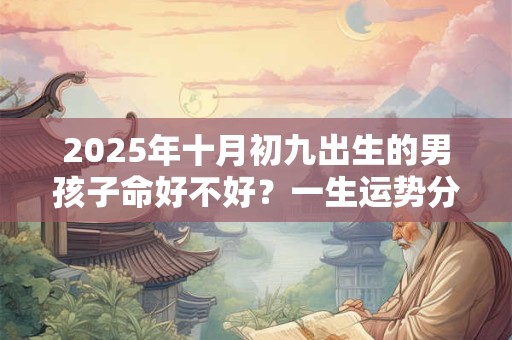 2025年十月初九出生的男孩子命好不好?一生运势分析 2025年十月初九出生的男孩子命好不好?一生运势分析