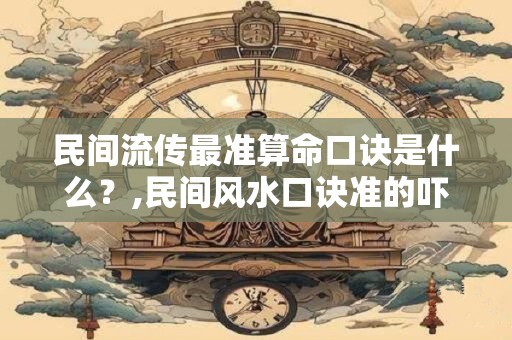 民间流传最准算命口诀是什么？,民间风水口诀准的吓人