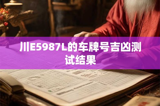 川E5987L的车牌号吉凶测试结果