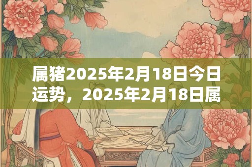 属猪2025年2月18日今日运势，2025年2月18日属猪人运势