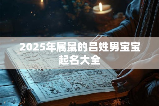 2025年属鼠的吕姓男宝宝起名大全