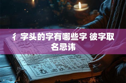 彳字头的字有哪些字 彼字取名忌讳