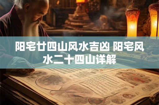 阳宅廿四山风水吉凶 阳宅风水二十四山详解