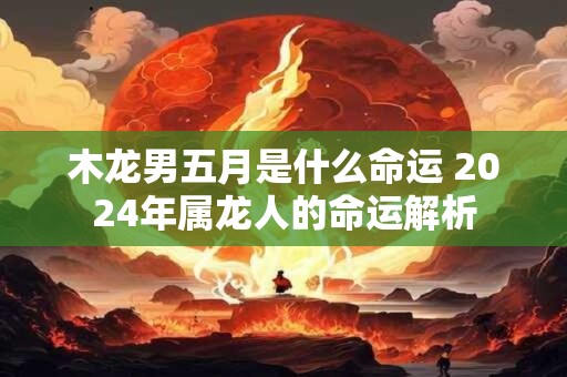 木龙男五月是什么命运 2024年属龙人的命运解析