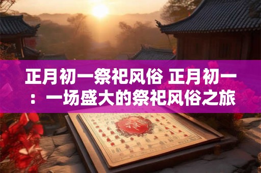 正月初一祭祀风俗 正月初一：一场盛大的祭祀风俗之旅