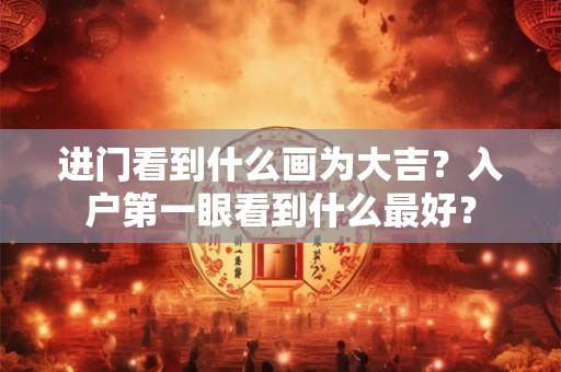 进门看到什么画为大吉？入户第一眼看到什么最好？