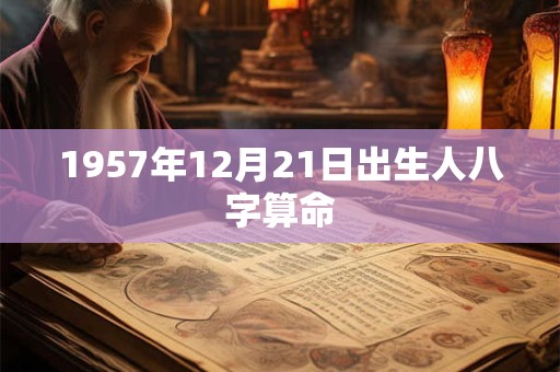 1957年12月21日出生人八字算命 1957年12月21日出生人八字算命
