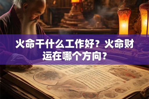 火命干什么工作好？火命财运在哪个方向？