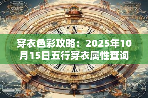穿衣色彩攻略：2025年10月15日五行穿衣属性查询
