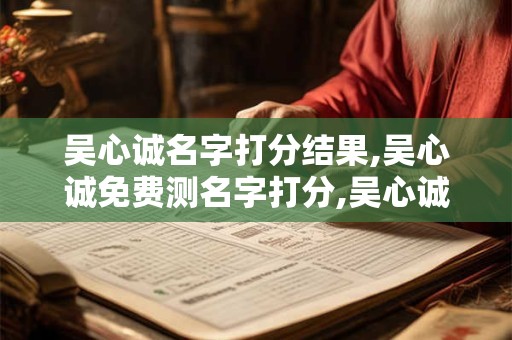 吴心诚名字打分结果,吴心诚免费测名字打分,吴心诚周易免费测名字打分