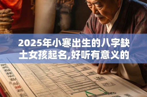 2025年小寒出生的八字缺土女孩起名,好听有意义的名字