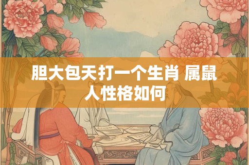 胆大包天打一个生肖 属鼠人性格如何