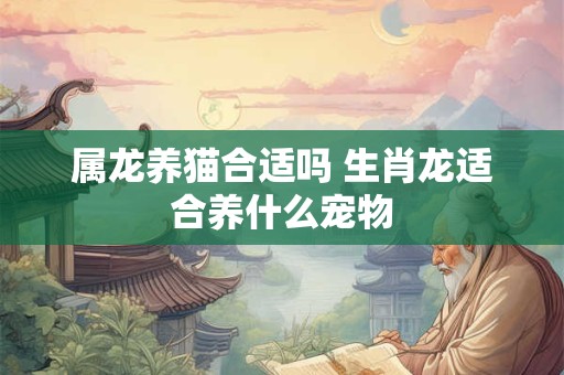 属龙养猫合适吗 生肖龙适合养什么宠物