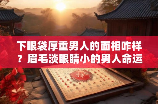 下眼袋厚重男人的面相咋样？眉毛淡眼睛小的男人命运详解