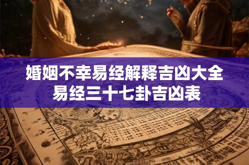 婚姻不幸易经解释吉凶大全 易经三十七卦吉凶表 婚姻不幸易经解释吉凶大全 易经三十七卦吉凶表