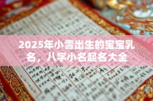 2025年小雪出生的宝宝乳名，八字小名起名大全