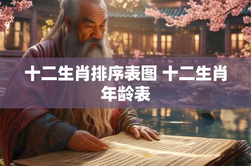 十二生肖排序表图 十二生肖年龄表 十二生肖排序表图 十二生肖年龄表