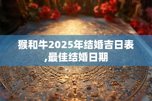 猴和牛2025年结婚吉日表,最佳结婚日期