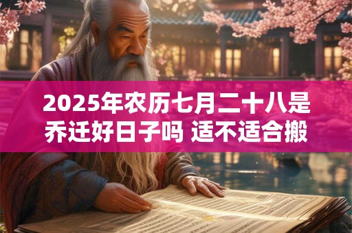 2025年农历七月二十八是乔迁好日子吗 适不适合搬家