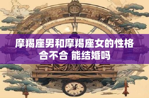 摩羯座男和摩羯座女的性格合不合 能结婚吗