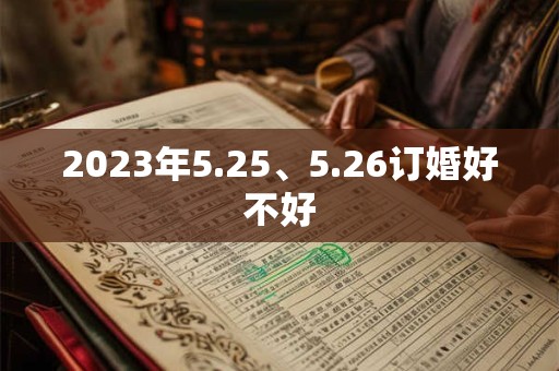 2023年5.25、5.26订婚好不好