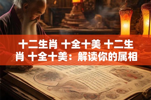 十二生肖 十全十美 十二生肖 十全十美：解读你的属相运势