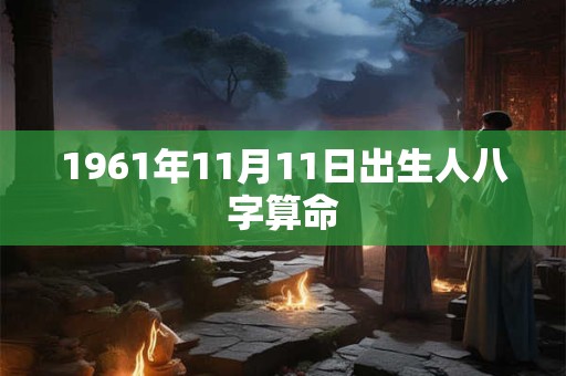 1961年11月11日出生人八字算命