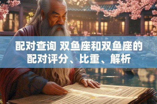 配对查询 双鱼座和双鱼座的配对评分、比重、解析